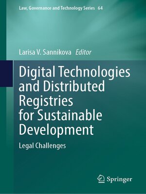 cover image of Digital Technologies and Distributed Registries for Sustainable Development